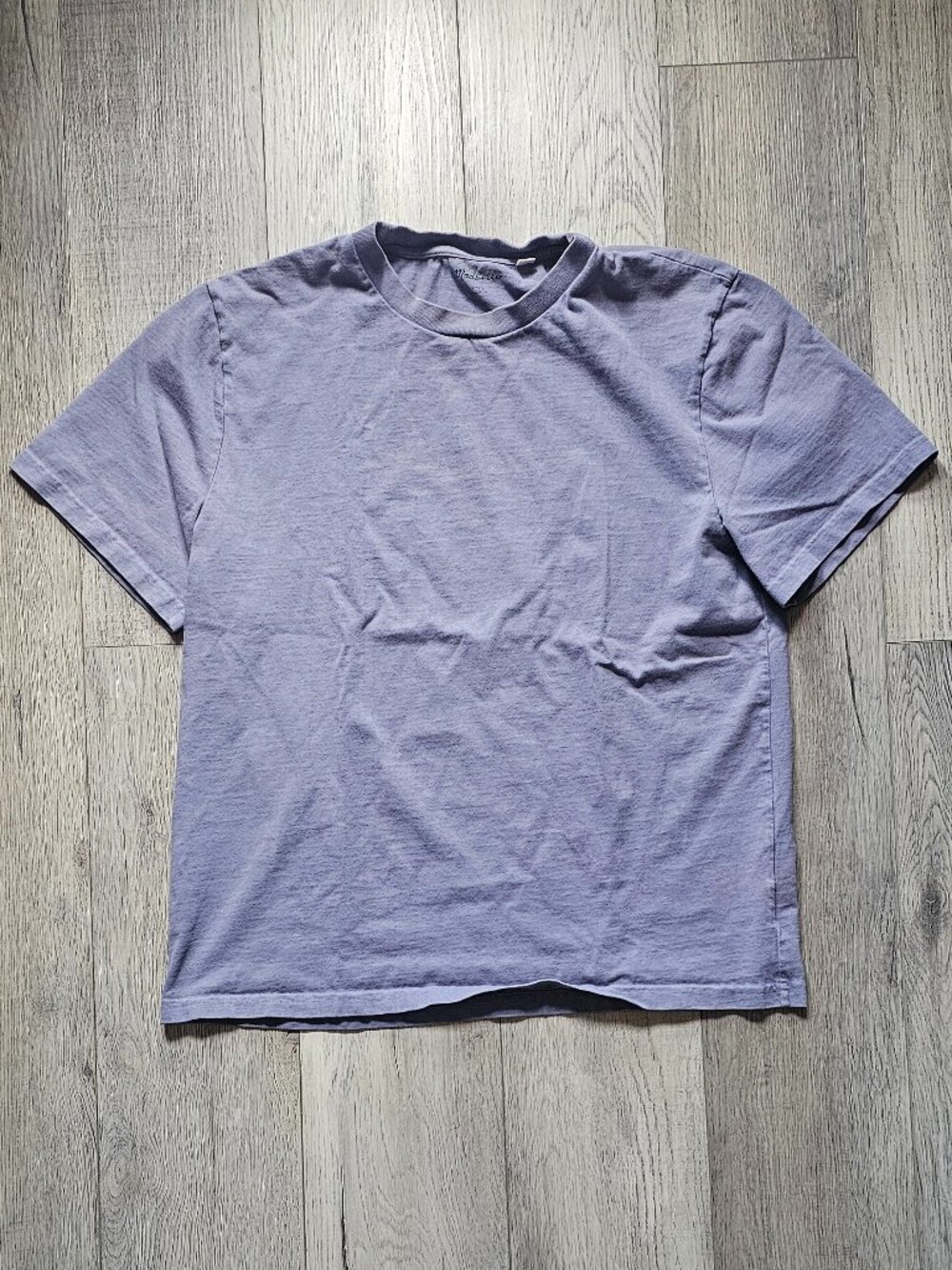 Made in USA Blank Madewell Crewneck T-Shirt Purple Size Large Women´s
